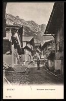 AK Brienz, Brunngasse, alte Dorfgasse