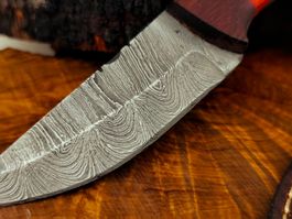 extra "verwittertes" Damast Messer Knife echter Faltenstahl