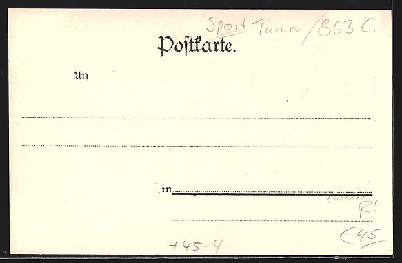 Cartoline postali: Litho Coburg, Gesindefest der Turngenoss – Usato da Berlin venduto da bartko-reher 1