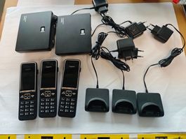 Gigaset Funk Telefonset, 3 Telefone, 2 Sender