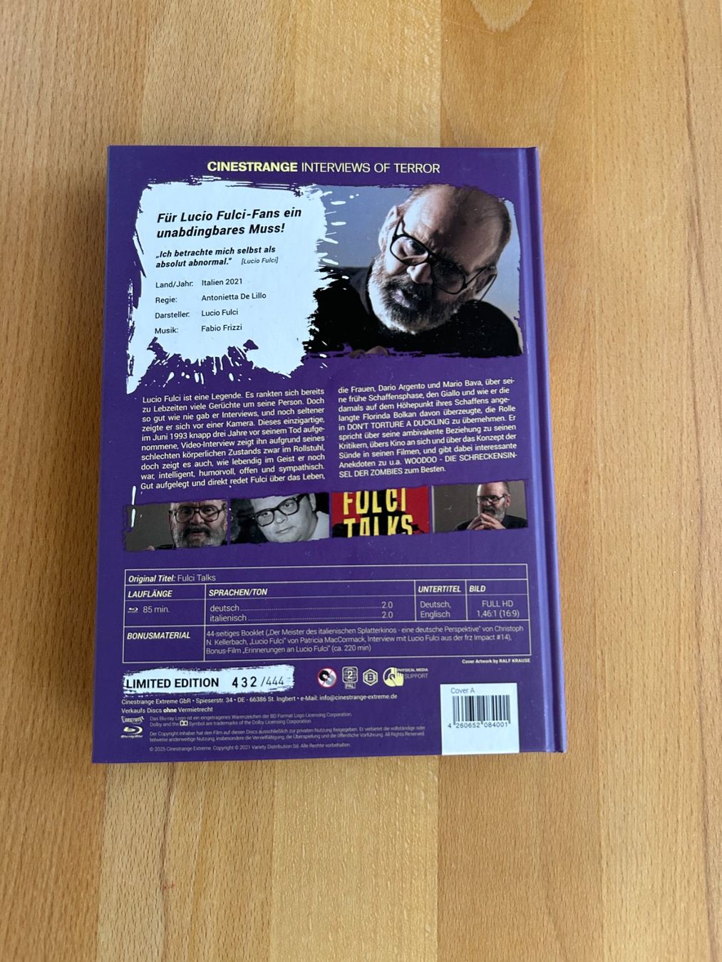 Tutti i DVDs: Fulci Talks (2021) - Interview mit Lucio Fulci – Usato da Bubikon venduto da cinerama01 1