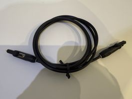Toslink T-T Jack-Jack optisches Kabel, 1.5 m, Schwarz, NEU