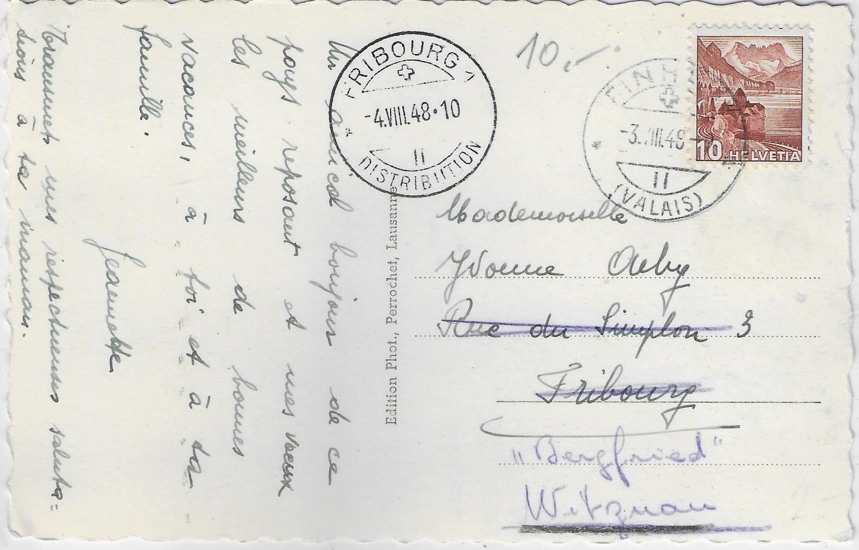 Cartoline postali: Vallee du Trient et Massif du Tour – Usato da Ettingen venduto da Kartenplanet 1