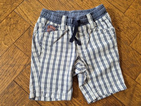 Short garçon H&M, Taille 68, carreaux bleus et blancs