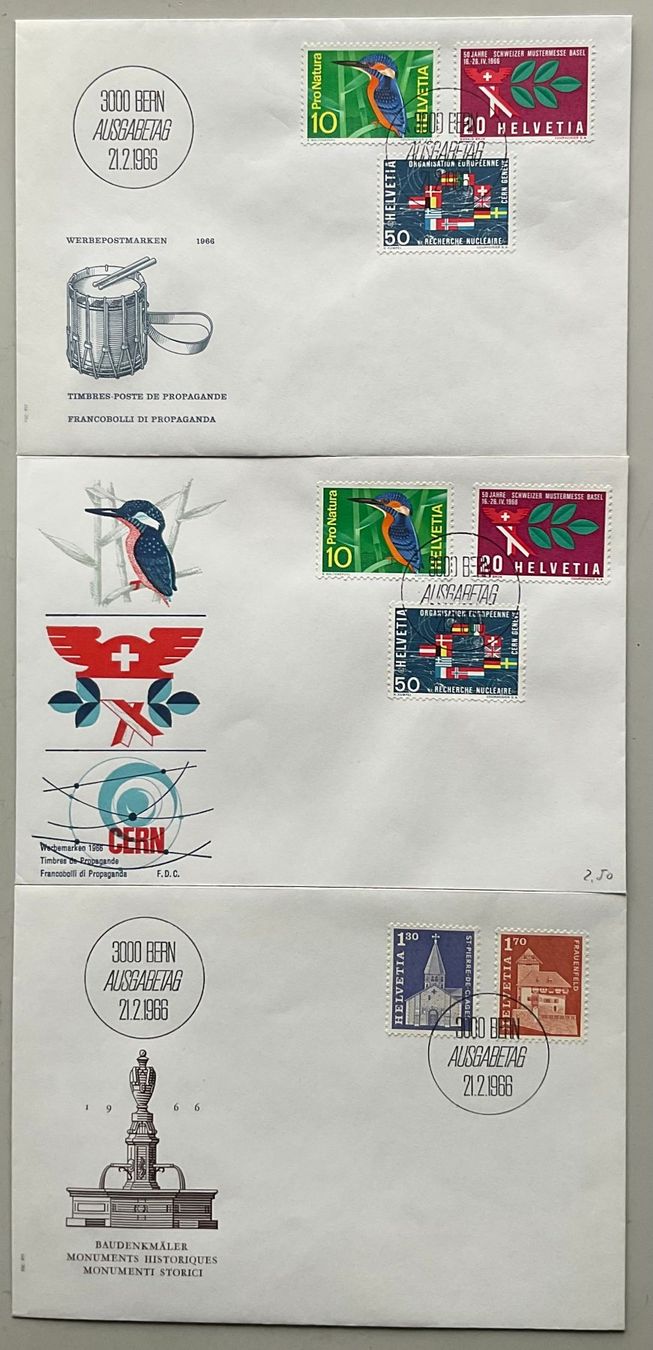 Tutti i francobolli: Briefmarken Schweiz - FDC mit Ersttagsstempel 1966 – Nuovo (secondo la descrizione) da Luzern venduto da 19primeln 1