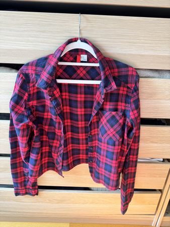 Checked plaid tartan blouse/shirt H&M xs/s