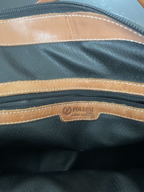 Borse da donna: Sac à main vintage Pollini, toile noir et marron – Usato da Coppet venduto da Len007 3