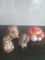 Igel Familie mit Pilz Deko