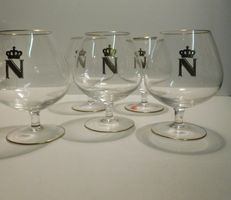Design 60/70er Napoleon Kristall Cognac Schwenker  13 cm
