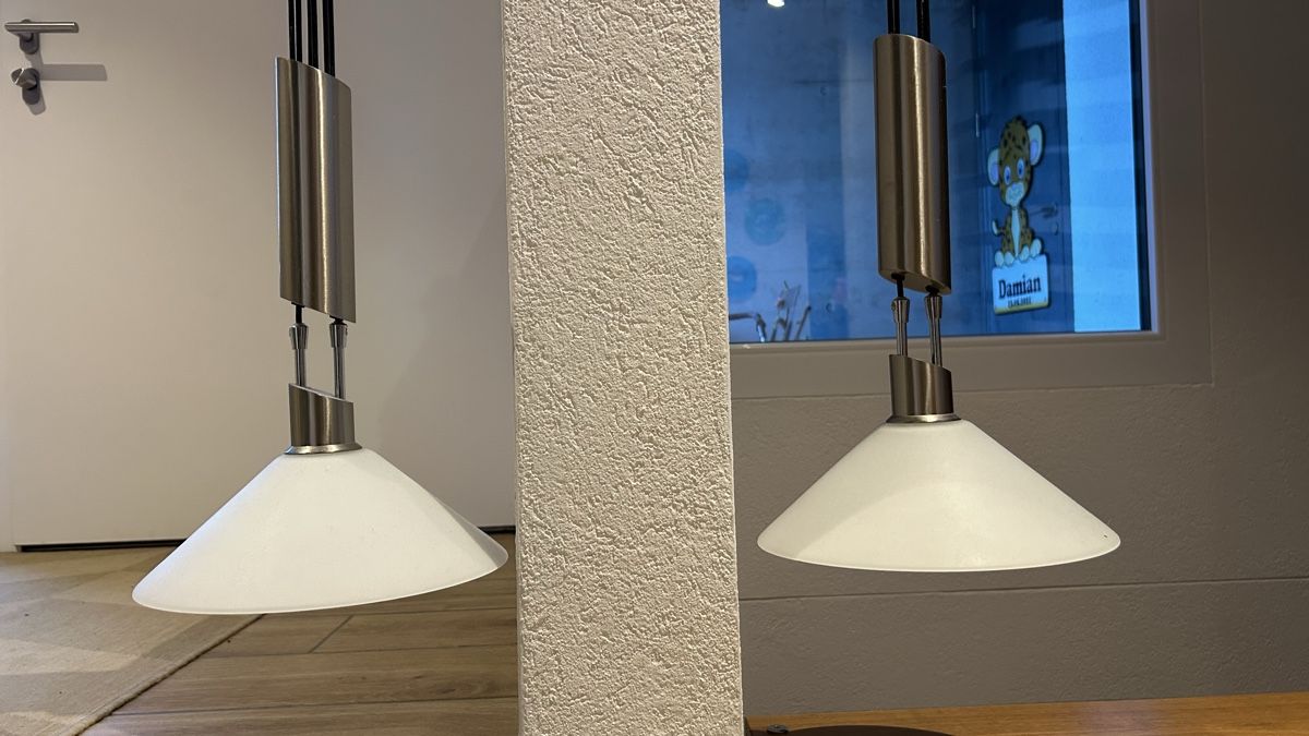 Lampadari & plafoniere: Stilvolle Hängelampe, Metall/Glas – Usato da Rombach venduto da Naphtol 1
