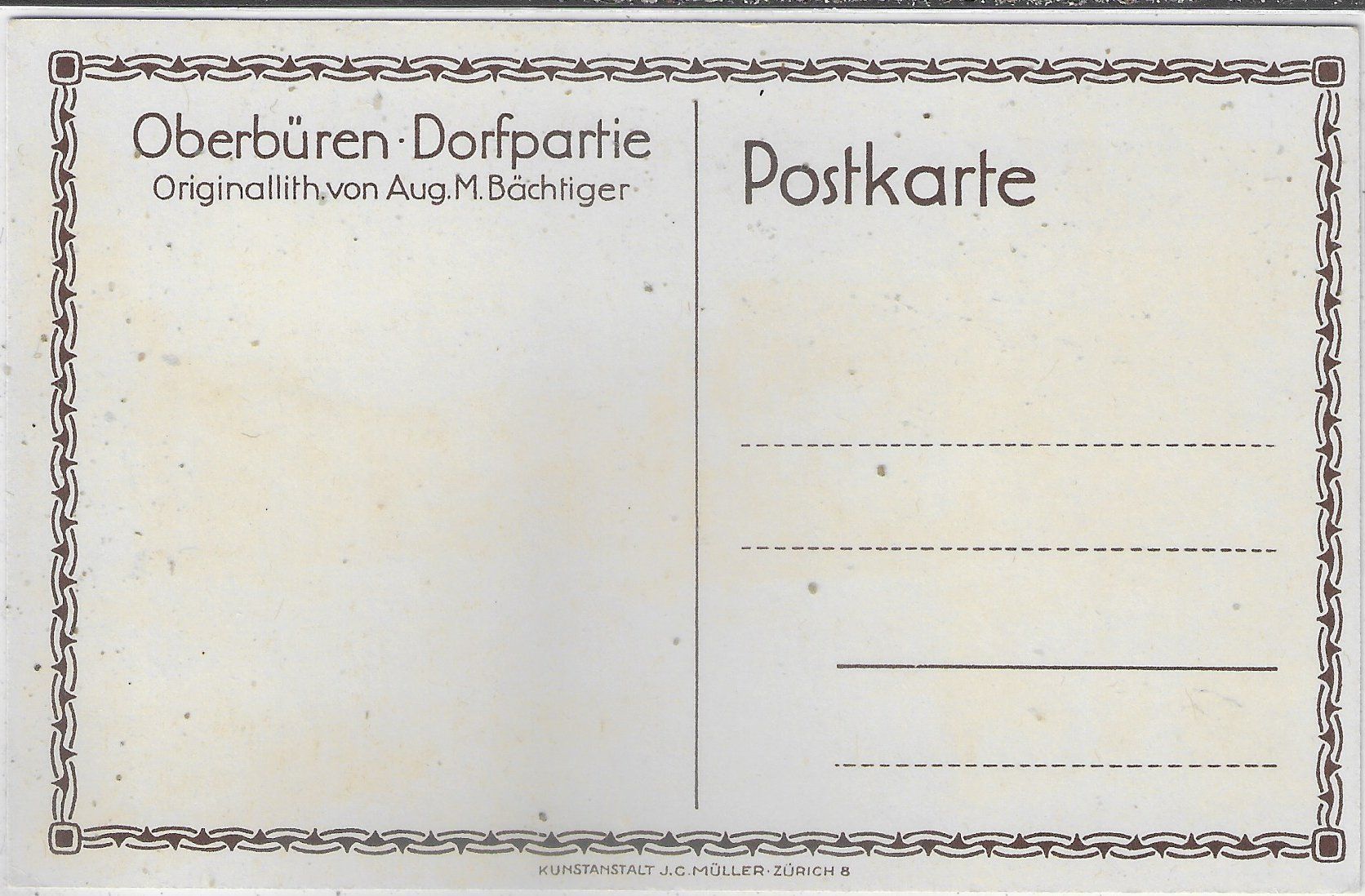 Cartoline postali: Oberbüren - Dorfpartie - Litho Aug. M. Bächtiger – Usato da Ettingen venduto da Kartenplanet 1