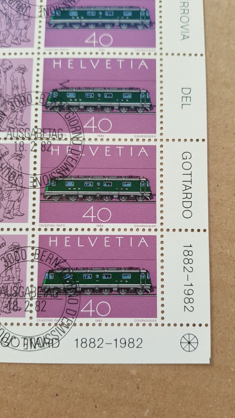 Alle Briefmarken: 1982 - Kleinbogen Nr. 668 - 669 mit ET        /   454 – Gebraucht aus Rümlang von coh_87ww 2
