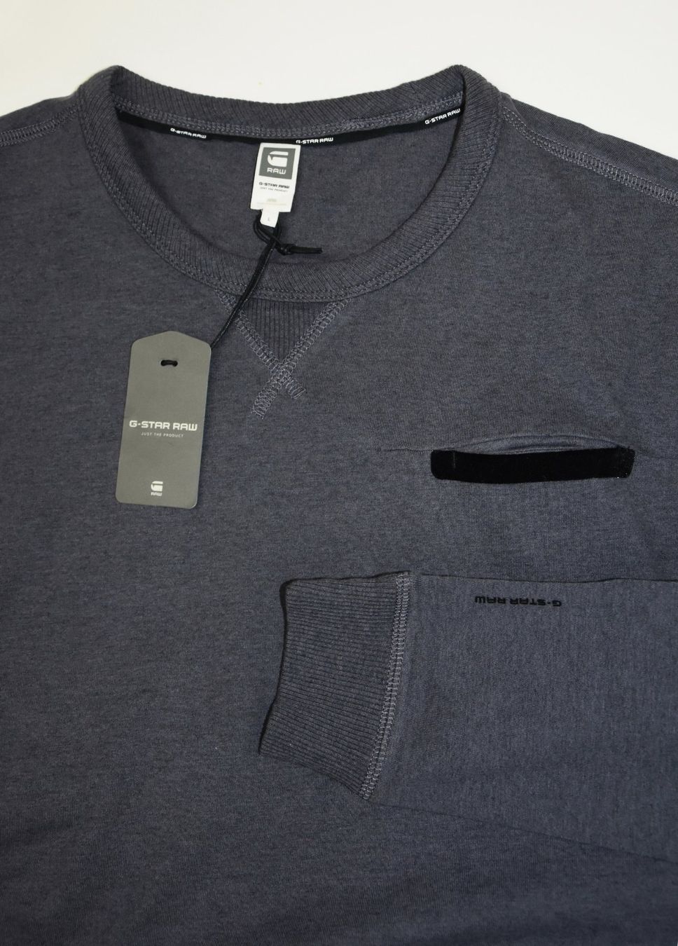 G-Star Maglioni & Felpe: G-Star RAW Herren Pullover rund Pullover /grau/Gr.L – Nuovo e nell'imballaggio originale da Wohlenschwil venduto da EddieS-Outlet 7