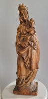 Holz Madonnenfigur mit Jesus Kind, geschnitzt