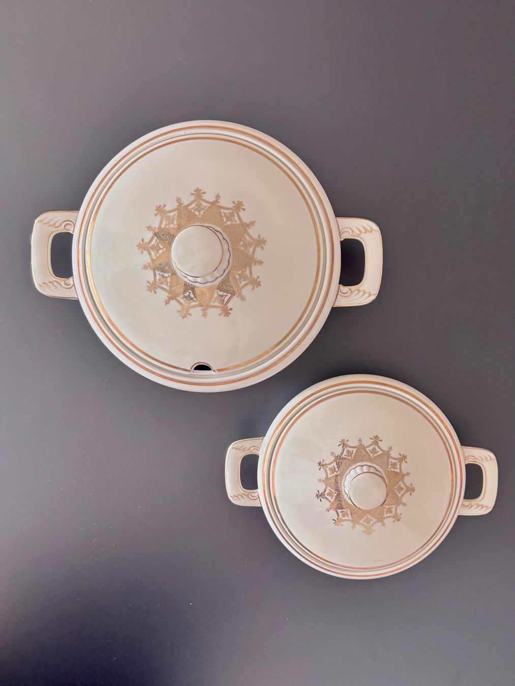 Ciotole: Suppentopf mit Deckel 2er Set Goldmuster beige  gebraucht – Usato da Bottmingen venduto da ale_lls9