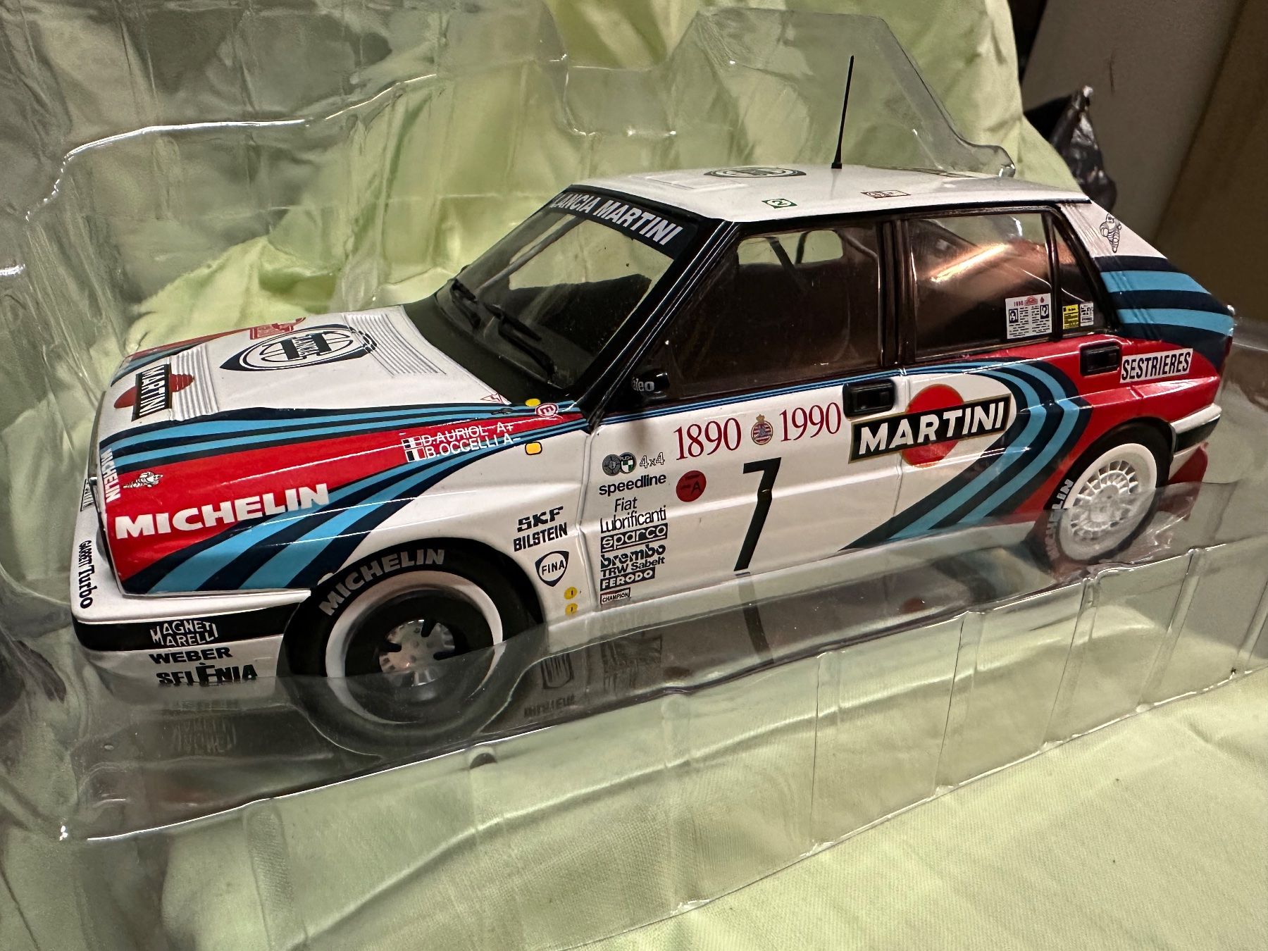 Altaya 1:18 Lancia Delta Intégrale – Rallye Monte-Carlo 1990 – D. Auriol – Neuve