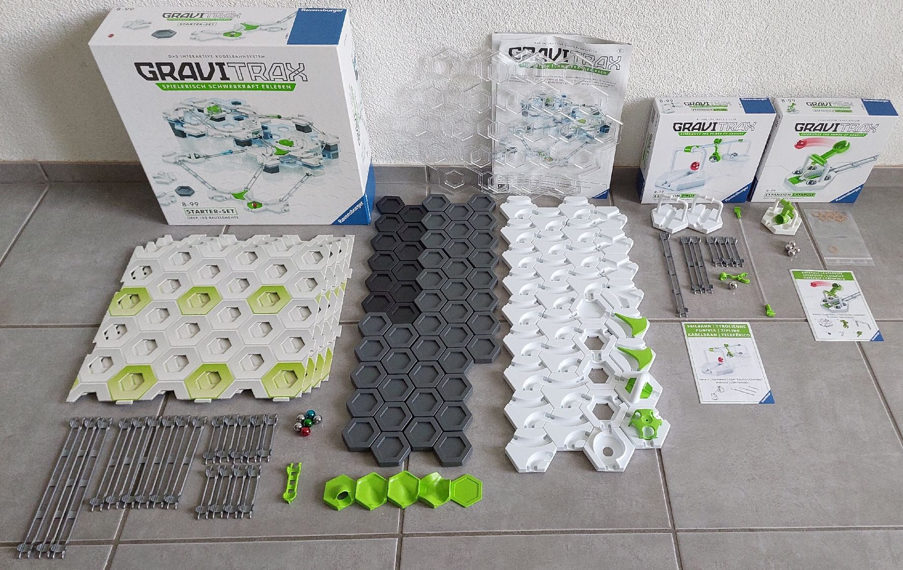 Ravensburger Kit di costruzioni: GraviTrax Starter-Set + Zipline + Catapult Expansions – Usato da Waldkirch venduto da Cswys