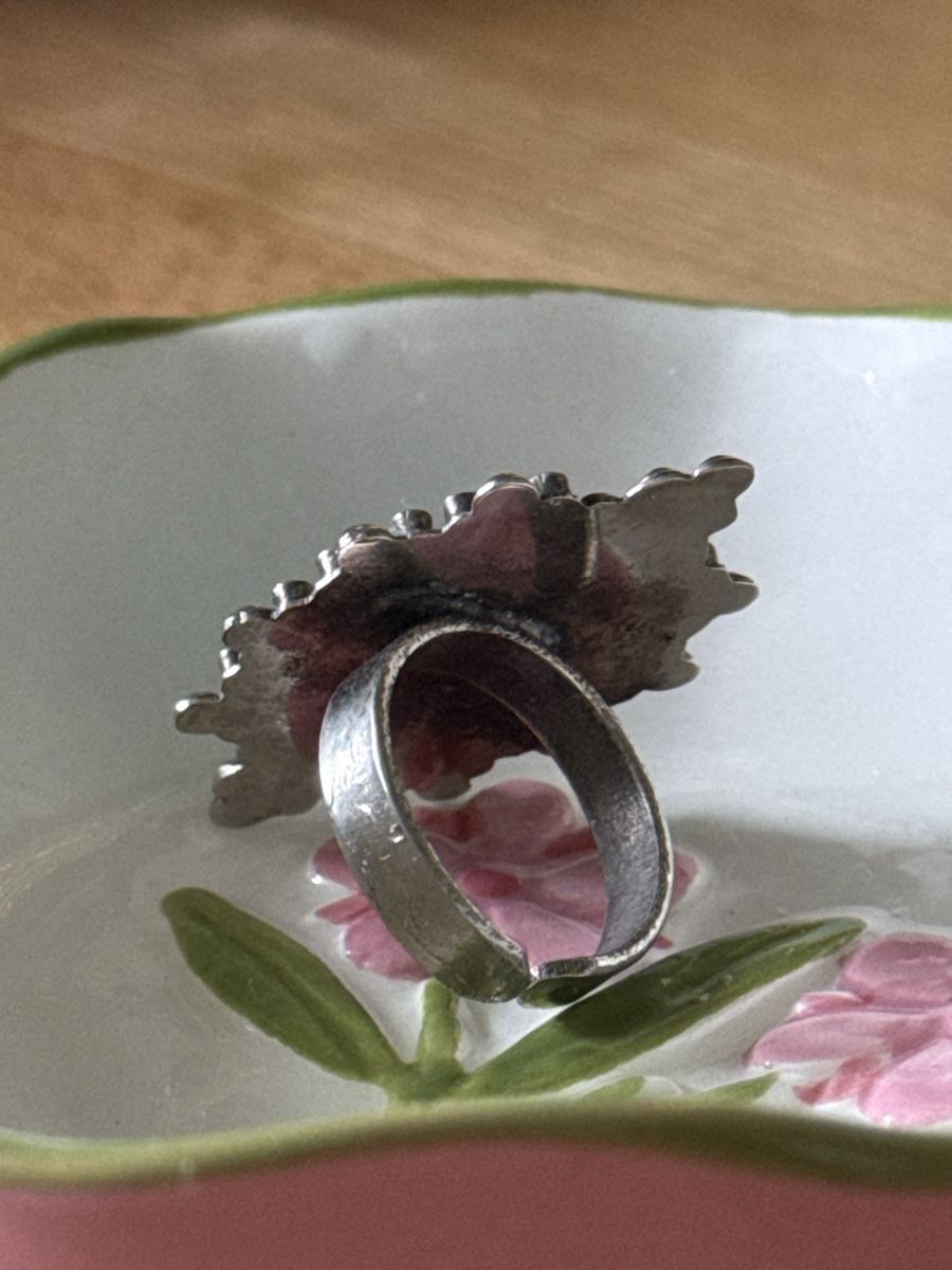 Anelli: Boho Turquoise Silver Ring - Statement Boho Chic Ring 💍 – Usato da Zürich venduto da olalinda 2
