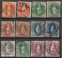 CH066 - Lot Helvetia debout obl.