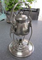 Art Deco Teekoche/Bouilloire Hängegestell, Spiritus Brenner