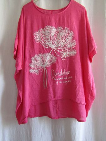 Gr. 48/60, Pusteblume-Tunika in Pink von LesFreres