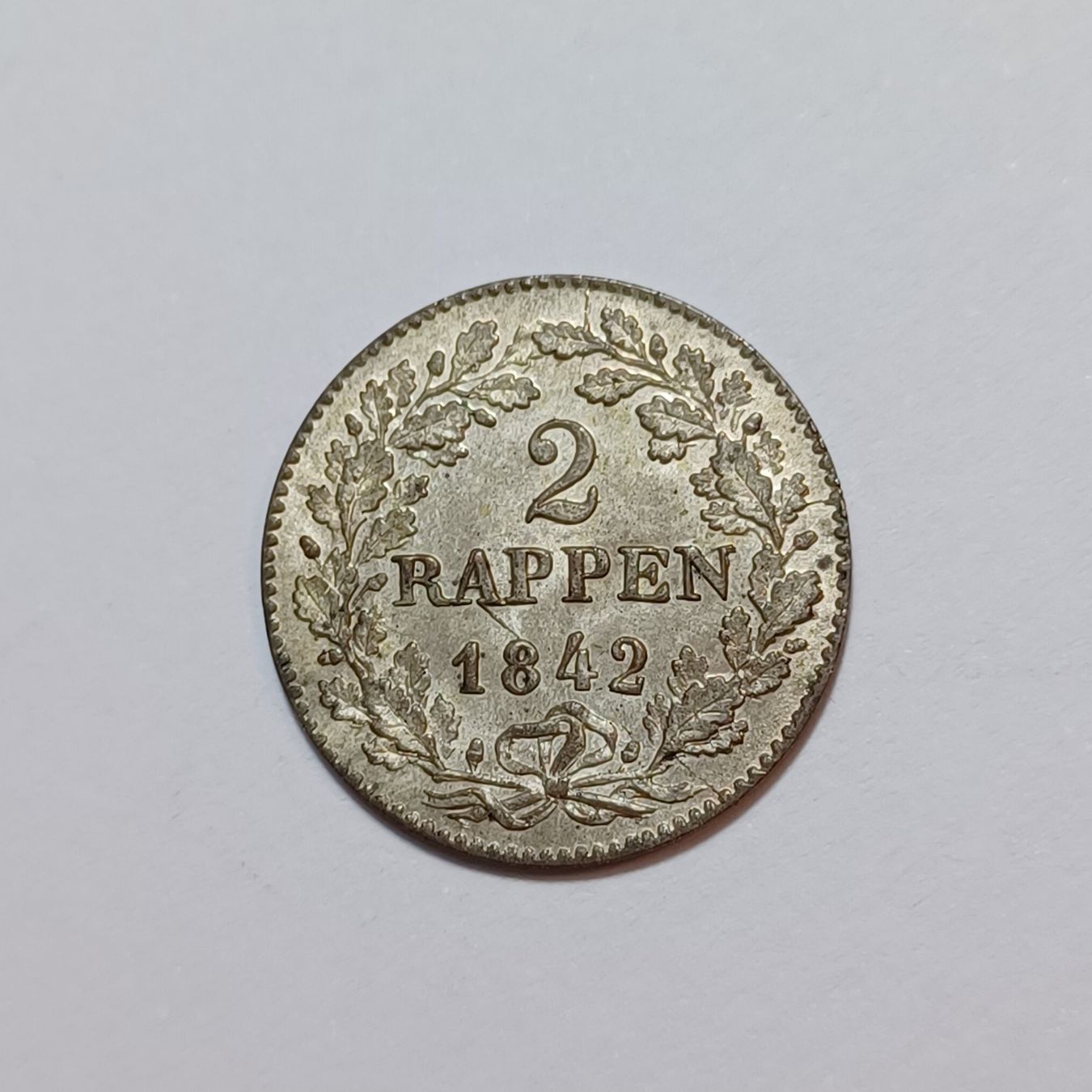 Tutti le monete: 2 Rappen 1842 Zürich stgl – Usato da Pfäffikon ZH venduto da Schweizer_Muenzen