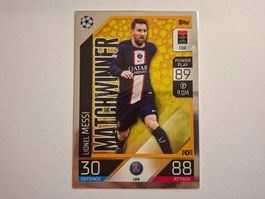Match attax Fussballkarte Lionel Messi Matchwinner