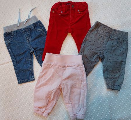 4 coole Mädchenhosen, Grösse 62/68