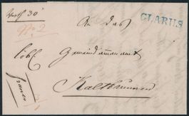 GLS Glarus - Stabstempel - Brief
