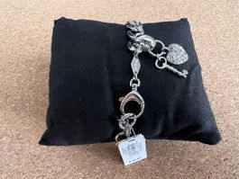 Fossil Charm-Armband, Silber, Edelstahl, Neu mit Etikett! (5