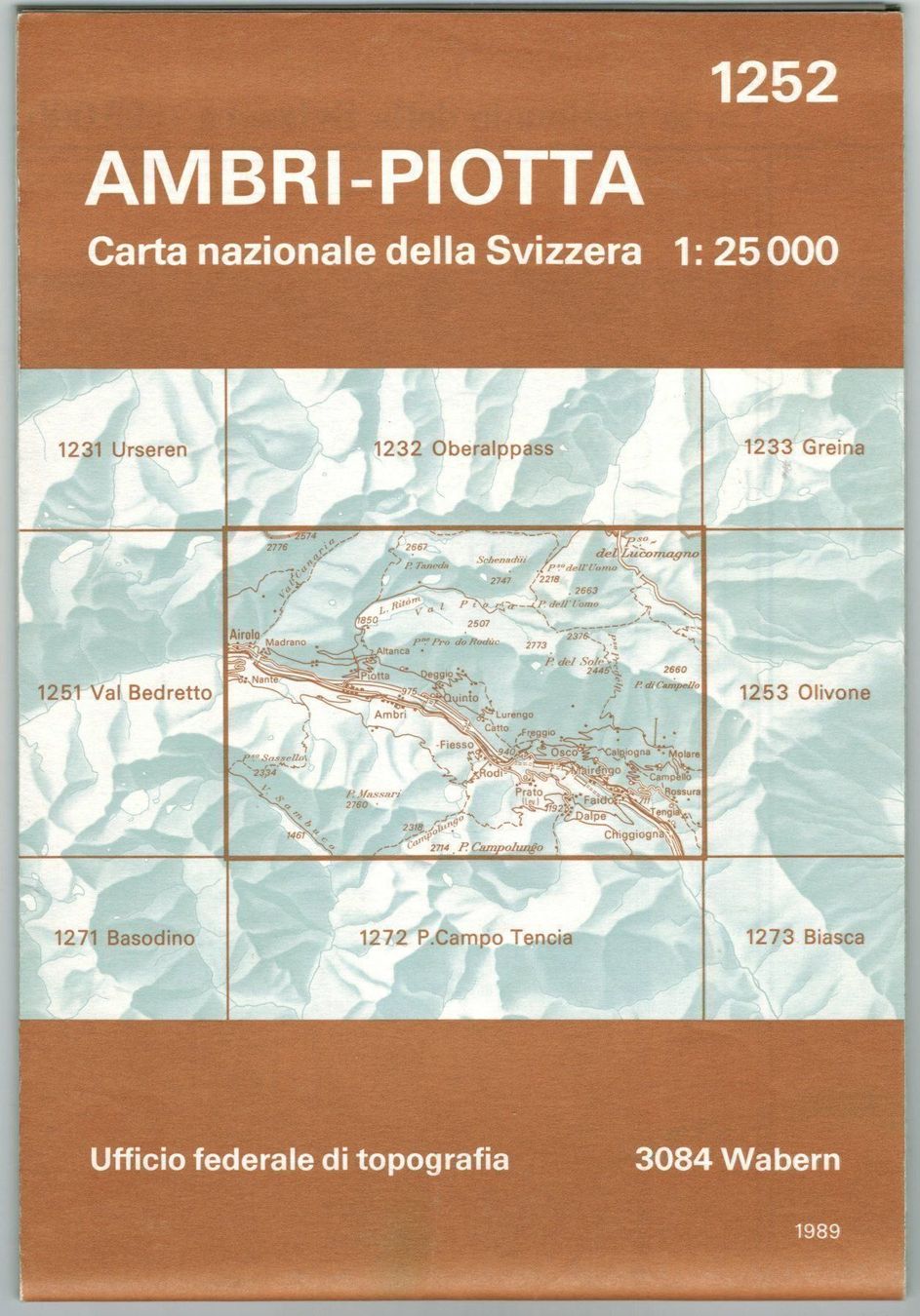 Cartine & Atlanti: Landkarte Ambri-Piotta 1989 – Usato da Zürich venduto da tol_b7c7