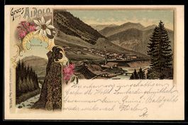 Litho Airolo, Blick zum Ort, Stalvedro, 