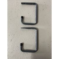 2 Wandhaken, grau, 7x16x22x16 cm, neu