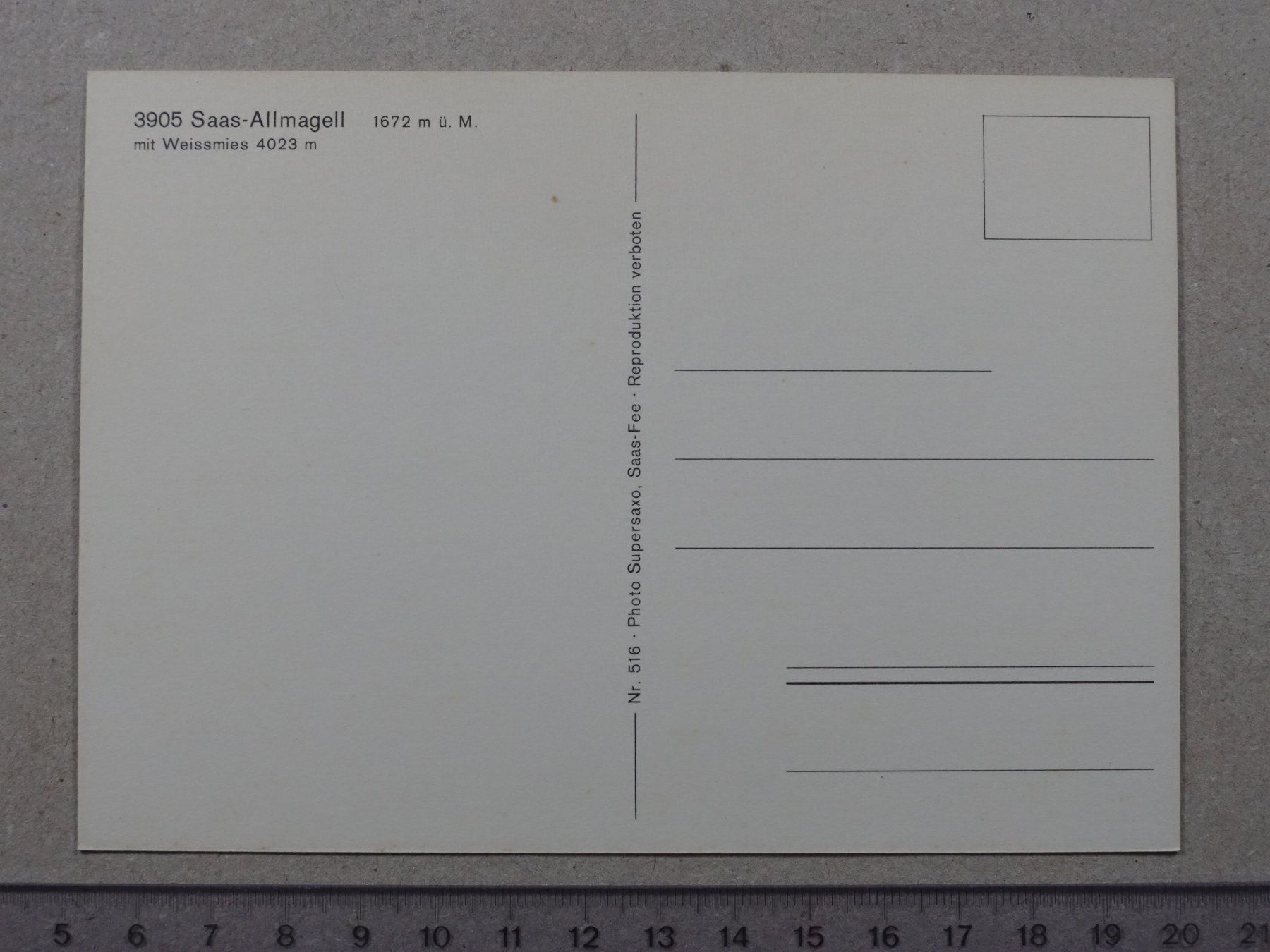 Cartoline postali: Saas - Almagell – Usato da Lenzburg venduto da fh1 1