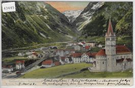 Gotthardbahn - Goeschenen - Litho
