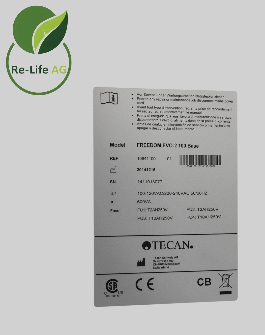 Tutte le macchine: Tecan  Freedom EVO-2 100 – Usato da Reinach BL venduto da Re-LifeAG_Labor 8