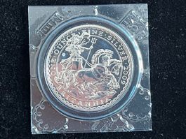 Britannia 1 Unze Silber 2009 Münze neu in Folie