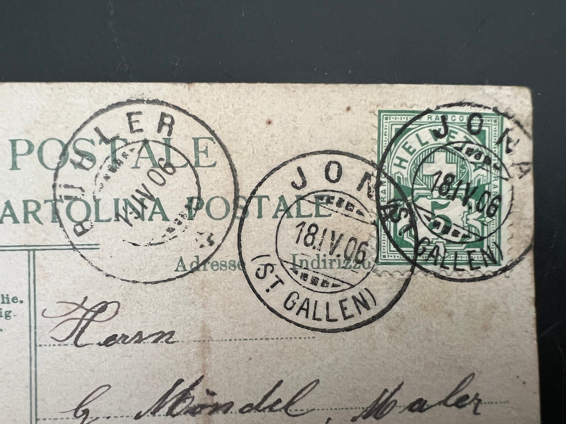 Cartoline postali: AK  1906 Diesbachfall  Litho   (G1294) – Usato da Hinwil venduto da Sidi4 1