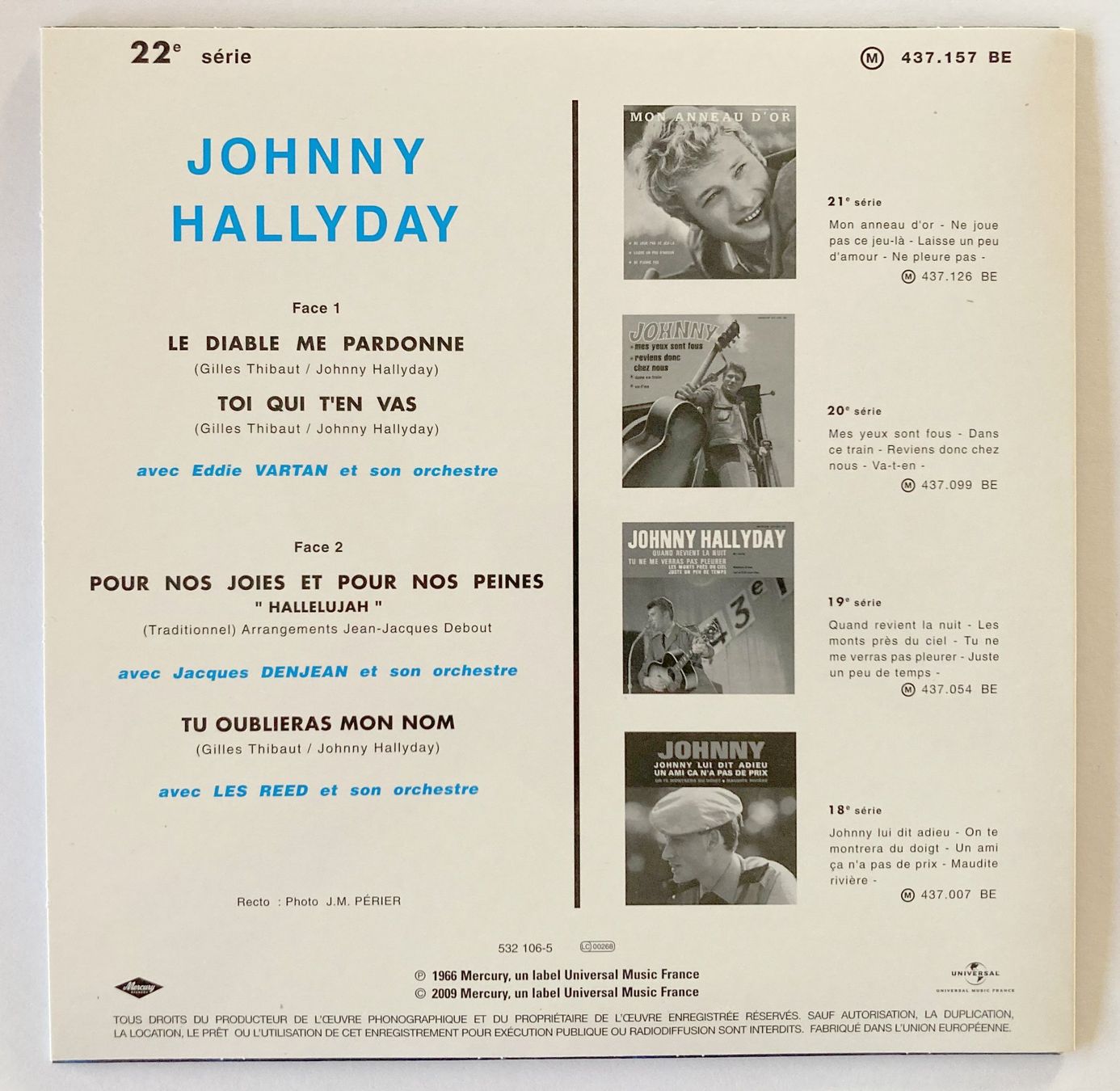 Schallplatten: JOHNNY HALLYDAY - LE DIABLE ME PARDONNE – Gebraucht aus Bottens von hotter-than-hell 1