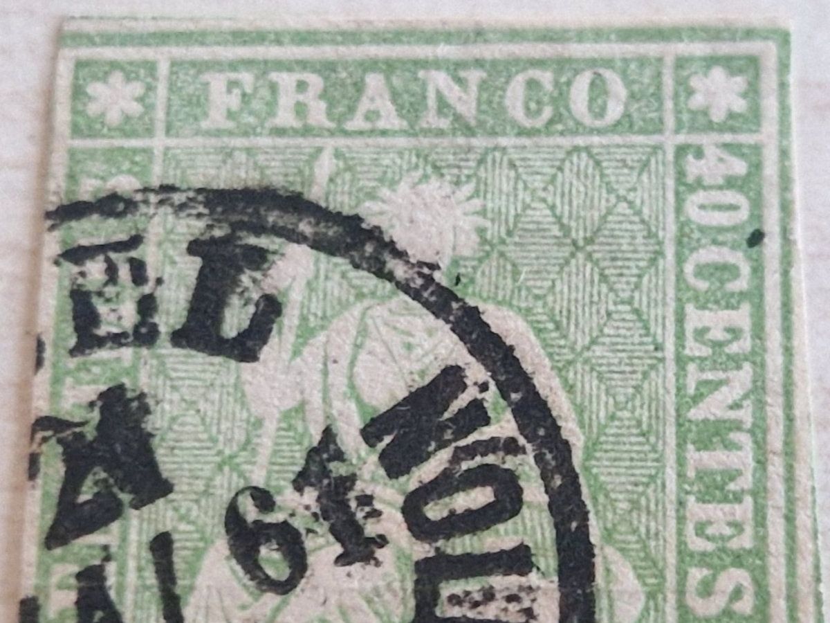 Alle Briefmarken: Strubel 26G, signiert, ab 1.- – Gebraucht aus Burgdorf von Glossy01 2
