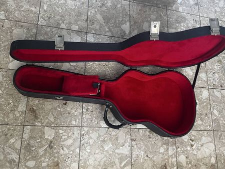 Gitarren Hard Case Rosales schwarz, innen rot Velours 