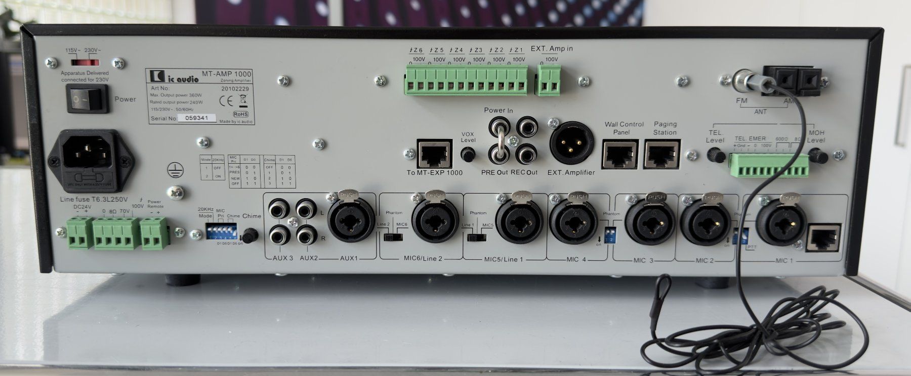 Amplificatori: IC Audio MT-AMP 1000 100V Verstärker – Usato da Zollikofen venduto da X-Light 1
