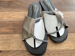 Elegante Sandaletten Gr. 44, Glitzer Sommer Schuhe