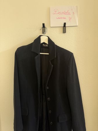 Damen Wollmantel schwarz klassischer Schnitt guter Zustand