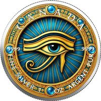 Maple Leaf 2025  Color Round Egypt Eye of Horus 1 oz. SILBER
