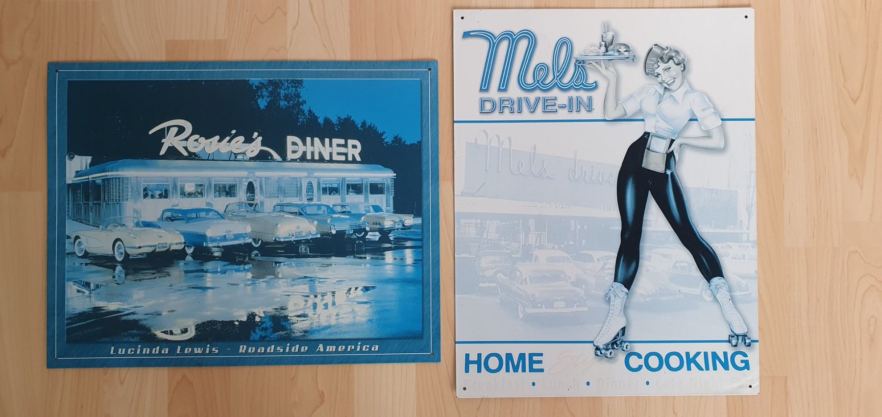 Schilder: 2x Blechschilder American Diners – Gebraucht aus Ernetschwil von Cob1998