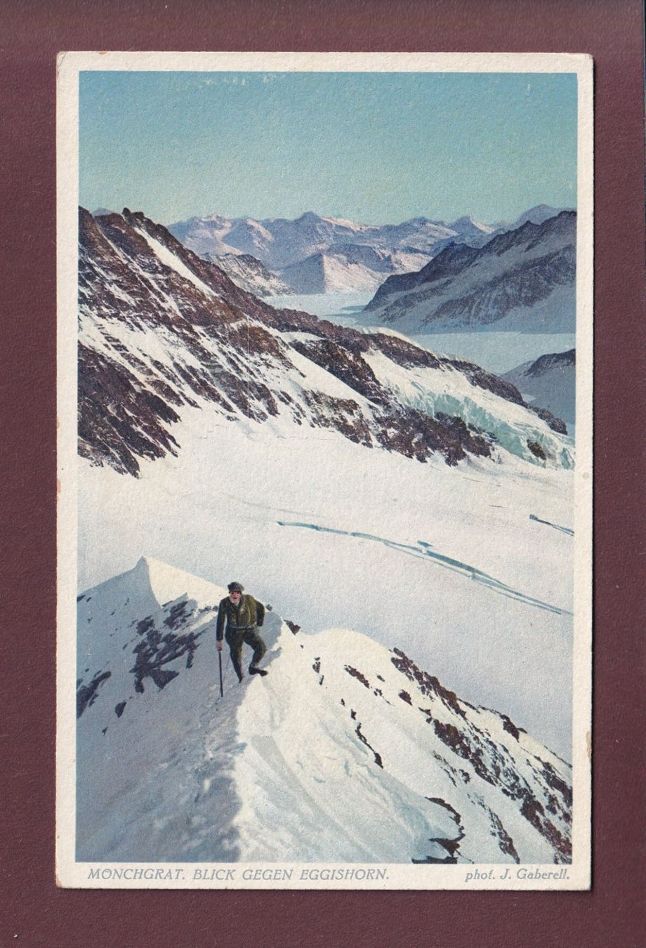 Ansichtskarten: MÖNCH-GRAT - Eggishorn - Alpinist – Gebraucht aus Pully von nicecards