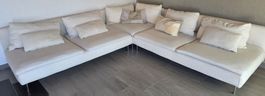 Ecksofa Ikea hellbeige mit Kissen gebrauchter Zustand