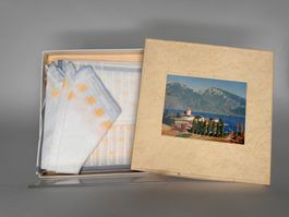 2er Set Vintage Stofftaschentücher 50er Jahre Baumwolle
