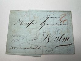 1818 Vorphilatelie v. Aarburg (AG) nach Kulm (AG)